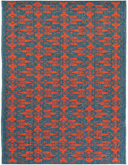2' 7 x 10' Easy-Clean Trellis Indoor / Outdoor Runner Rug