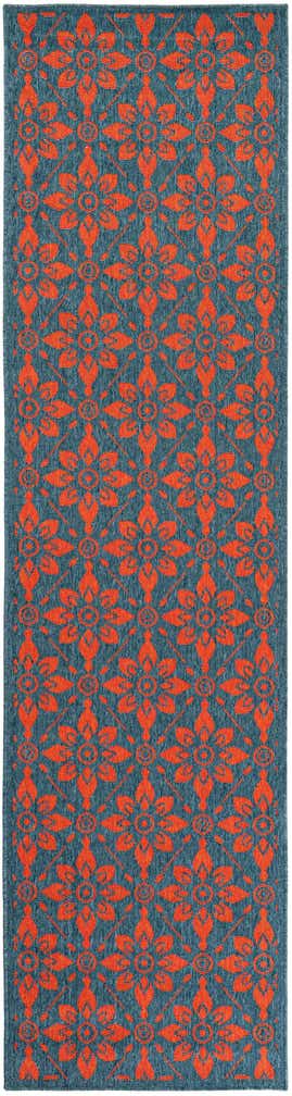 2' 7 x 10' Easy-Clean Trellis Indoor / Outdoor Runner Rug