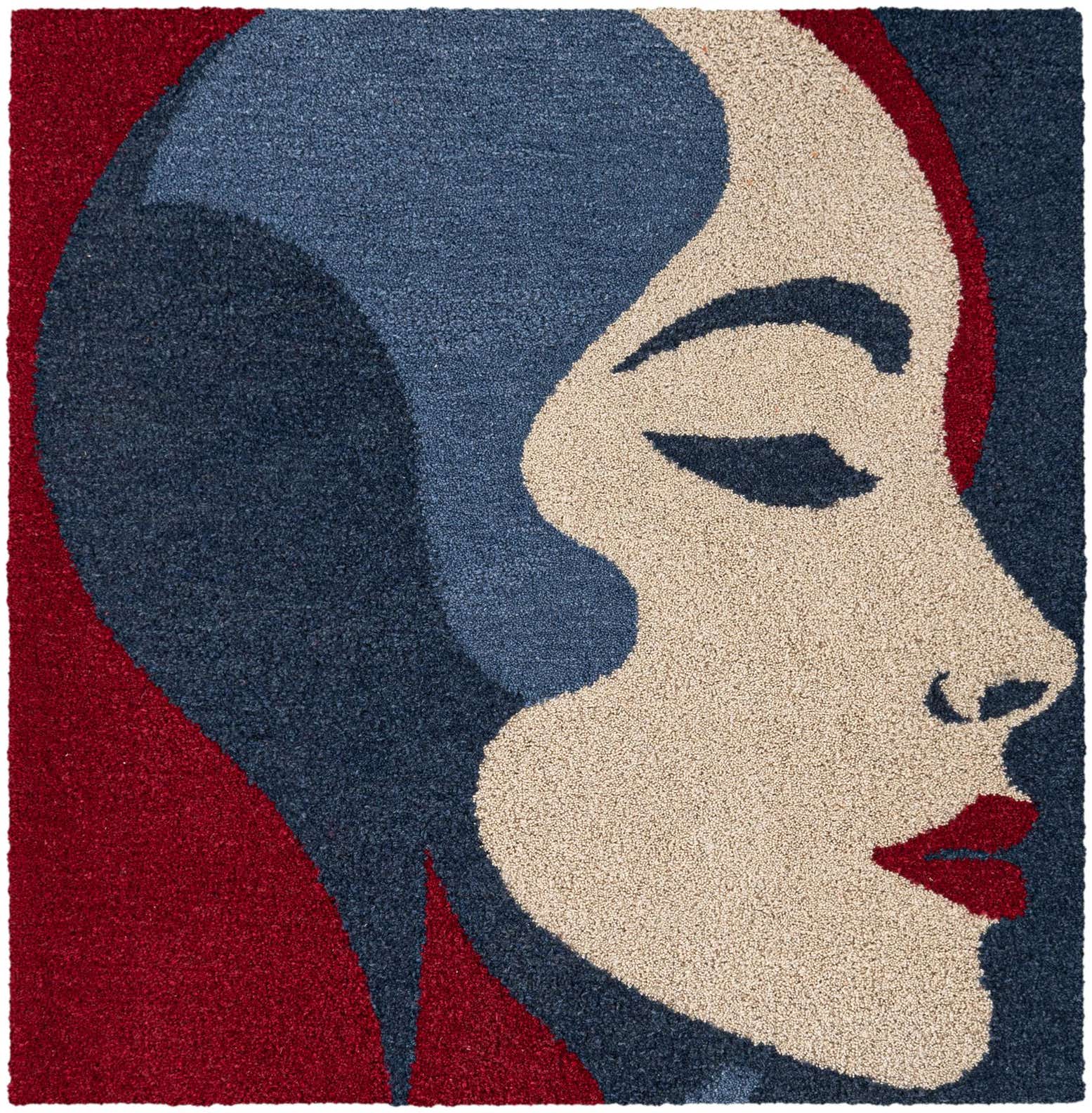 8' x 8' Handtufted Wool Square Rug