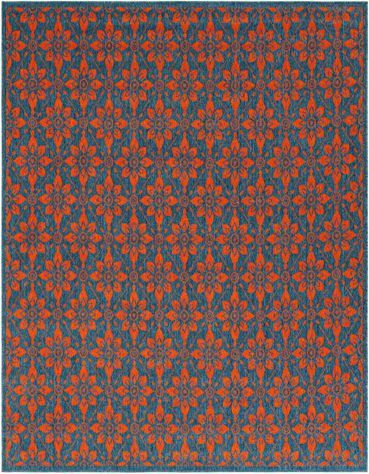 Detail image of 7' 10 x 7' 10 Easy-Clean Trellis Indoor / Outdoor Square Rug