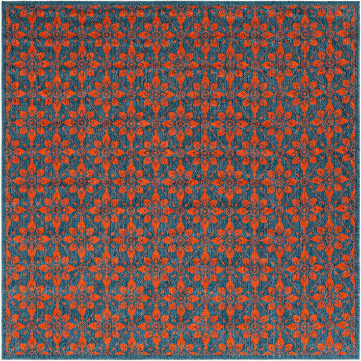 Detail image of 7' 10 x 7' 10 Easy-Clean Trellis Indoor / Outdoor Square Rug