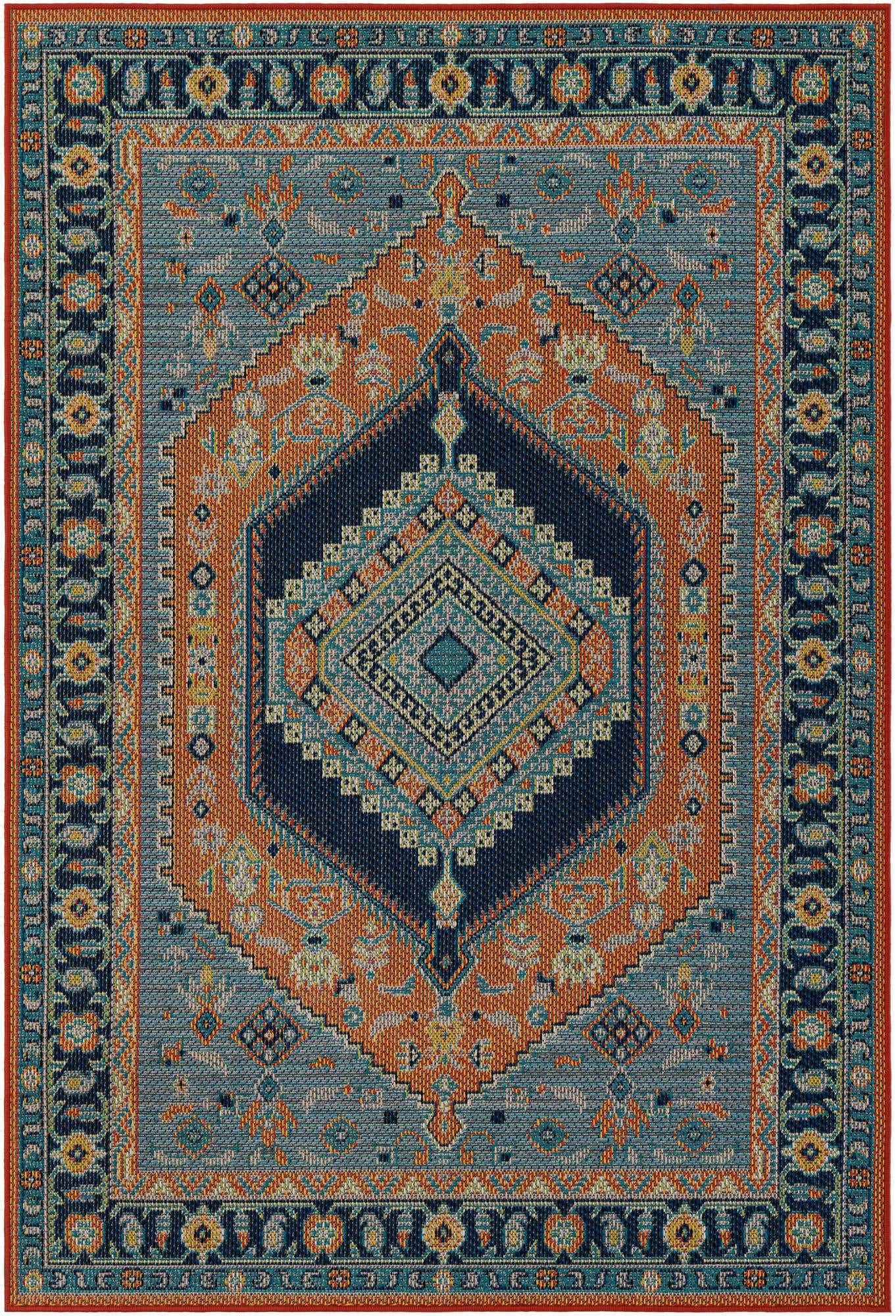 5' 3 x 8' Easy-Clean Baja Indoor / Outdoor Rug