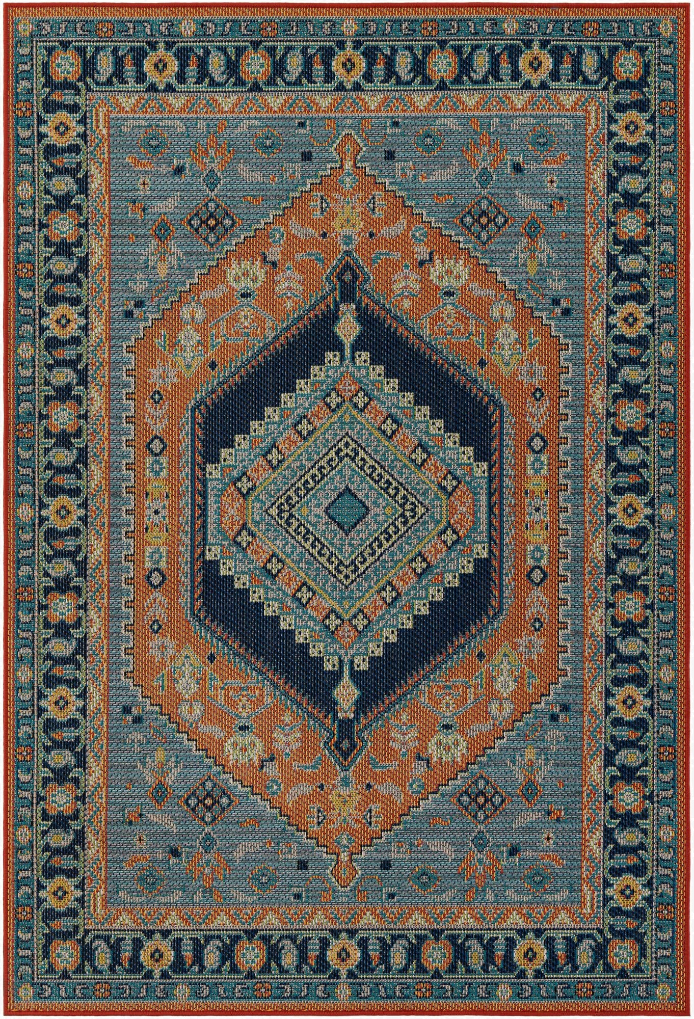 5' 3 x 8'  Washable Baja Indoor / Outdoor Rug