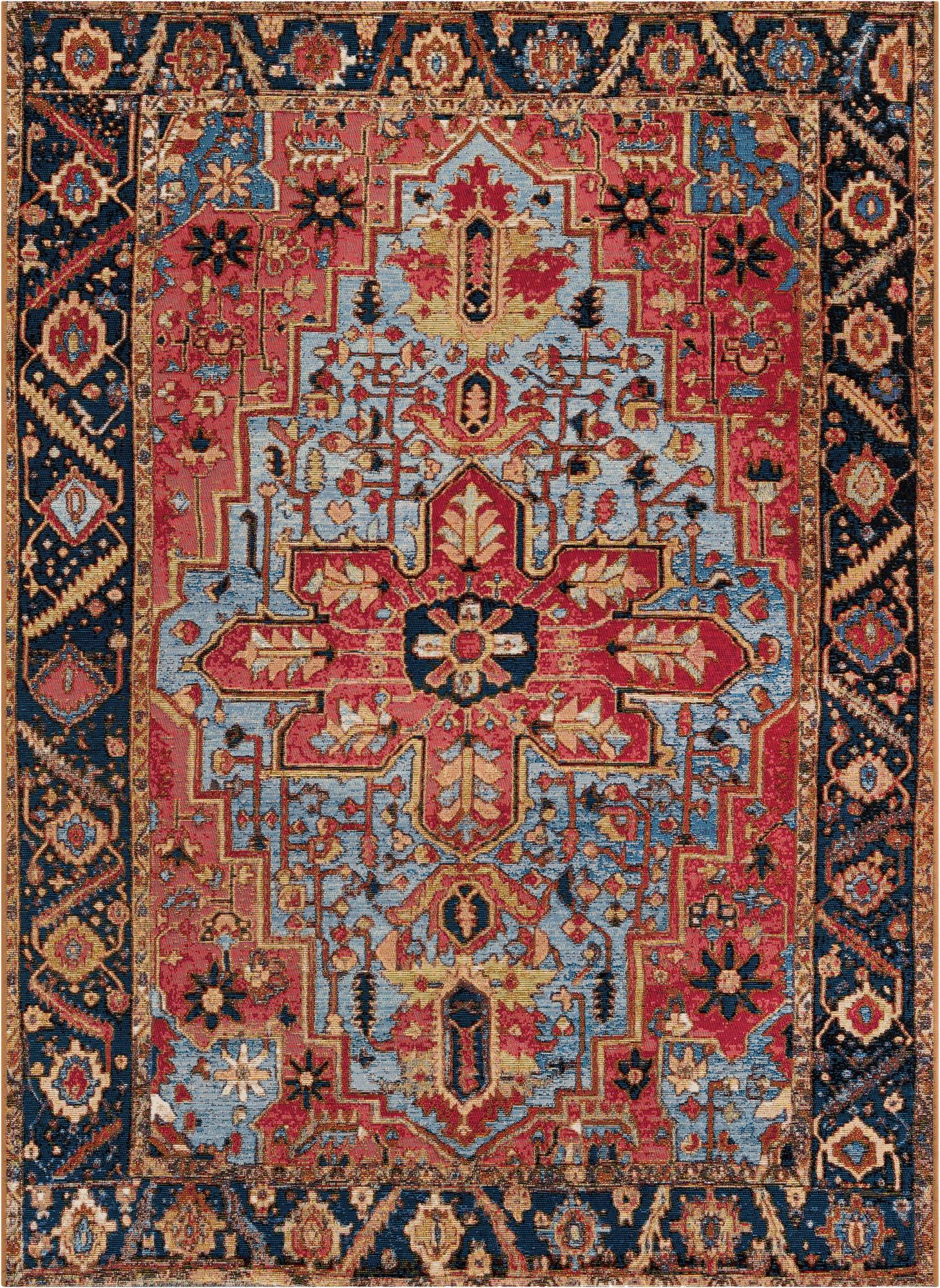 5' x 7' Easy-Clean Traditional Indoor / Outdoor Rug