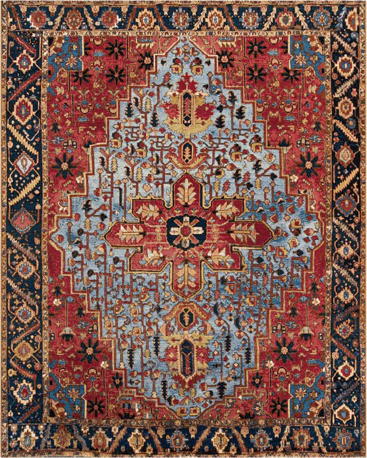 7' 10 x 10' Easy-Clean Traditional Indoor / Outdoor Rug
