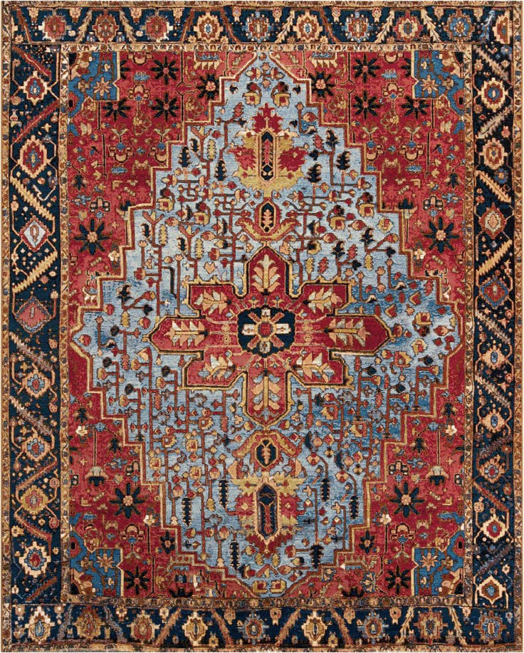 Detail image of 7' 10 x 10' Easy-Clean Traditional Indoor / Outdoor Rug
