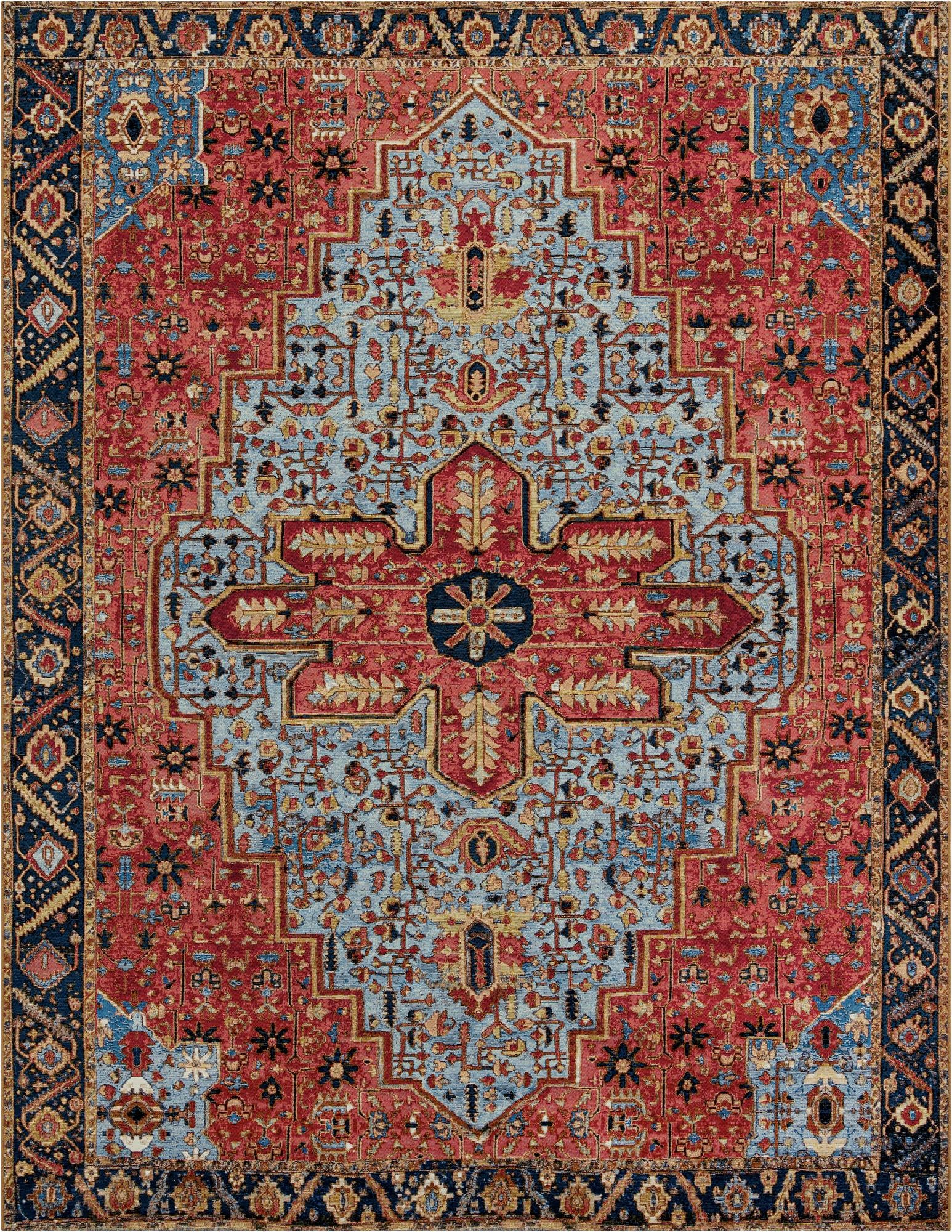 9' x 12' Easy-Clean Traditional Indoor / Outdoor Rug
