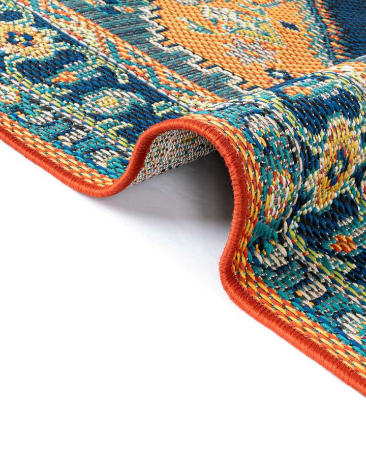 4' x 4' Easy-Clean Baja Indoor / Outdoor Round Rug