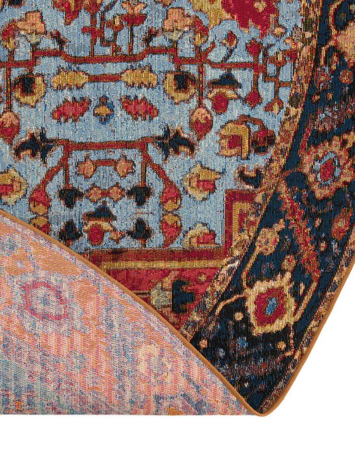 3' x 3' Easy-Clean Traditional Indoor / Outdoor Round Rug