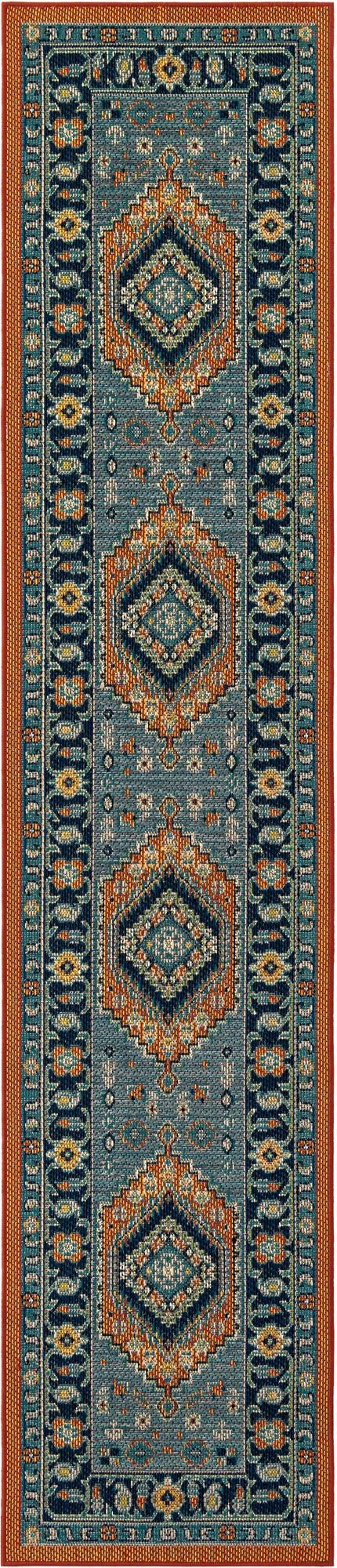 Primary image 2' 7 x 12'  Washable Baja Indoor / Outdoor Runner Rug