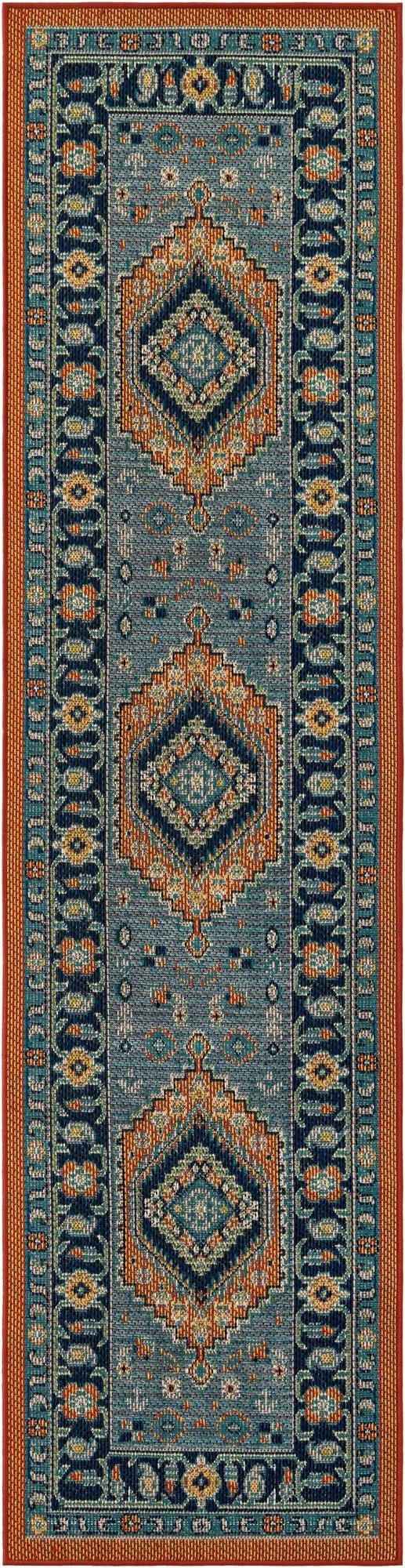 Primary image 2' 7 x 10'  Washable Baja Indoor / Outdoor Runner Rug