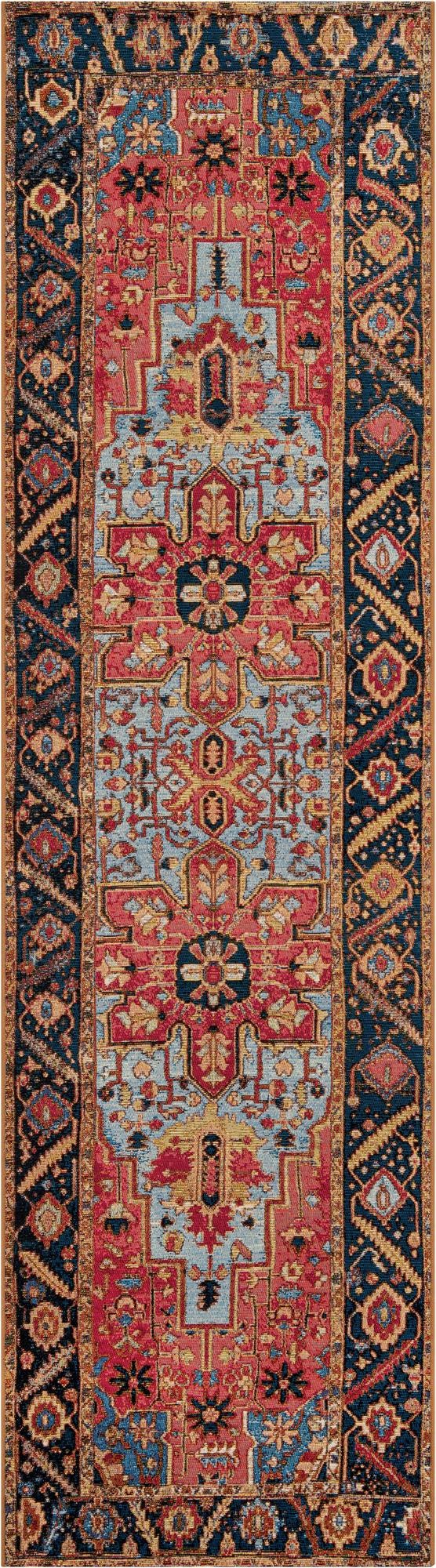 2' 7 x 10' Easy-Clean Traditional Indoor / Outdoor Runner Rug
