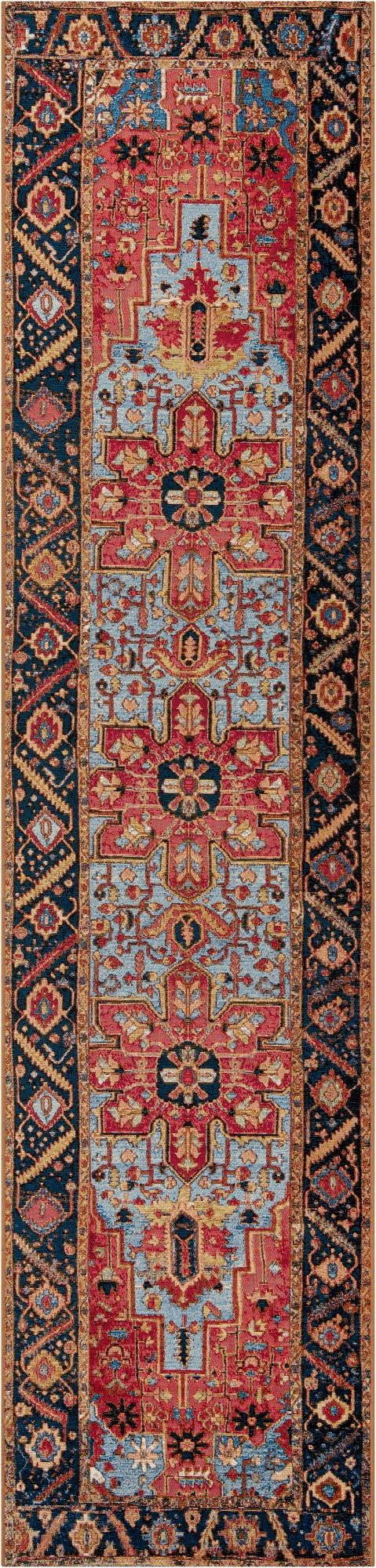 2' 7 x 12' Easy-Clean Traditional Indoor / Outdoor Runner Rug