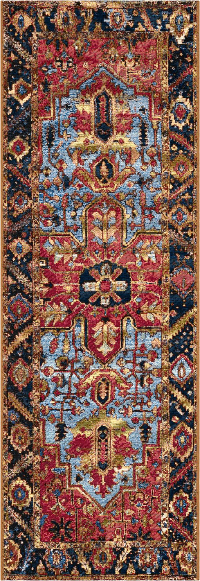 2' x 5' Easy-Clean Traditional Indoor / Outdoor Runner Rug