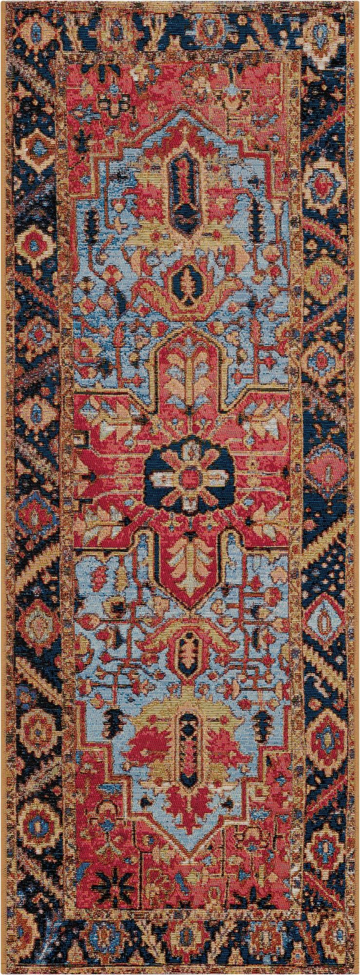 2' x 6' Easy-Clean Traditional Indoor / Outdoor Runner Rug