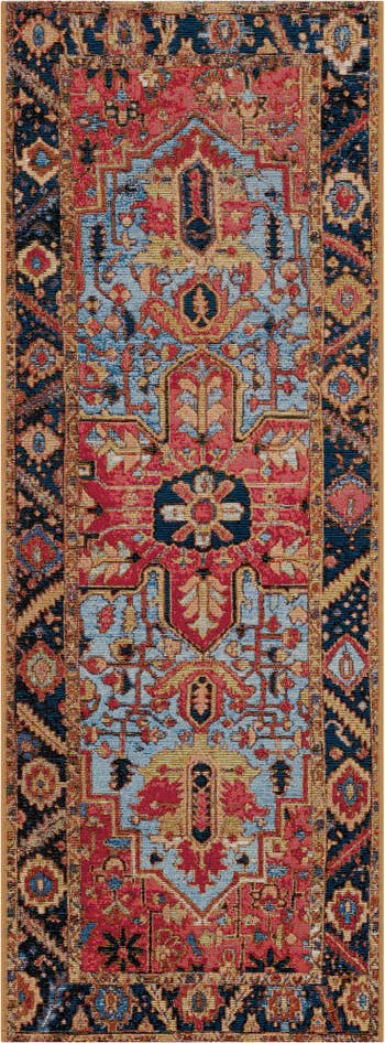 Detail image of 2' x 6' Easy-Clean Traditional Indoor / Outdoor Runner Rug