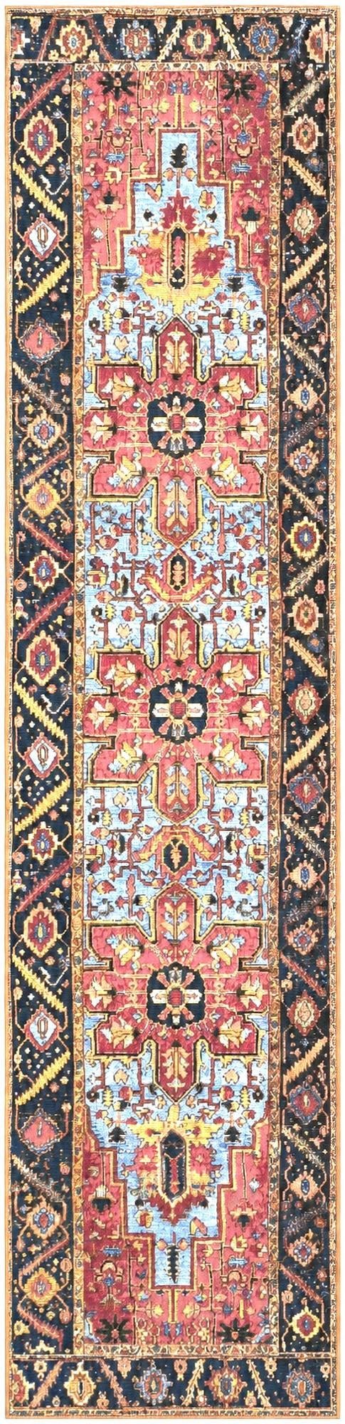 2' 7 x 11' Easy-Clean Traditional Indoor / Outdoor Runner Rug