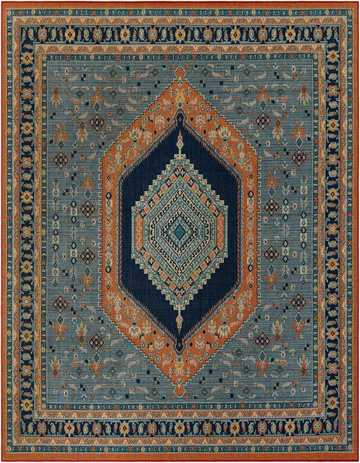 Detail image of 10' x 10' Easy-Clean Baja Indoor / Outdoor Square Rug