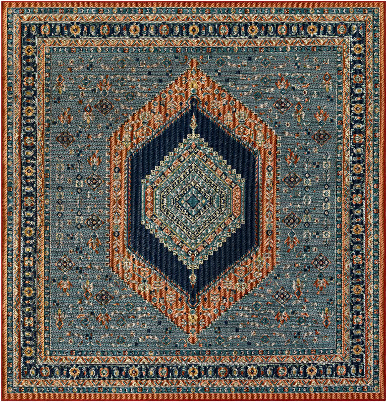 10' x 10' Easy-Clean Baja Indoor / Outdoor Square Rug