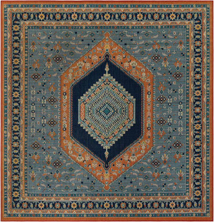 Detail image of 10' x 10' Easy-Clean Baja Indoor / Outdoor Square Rug