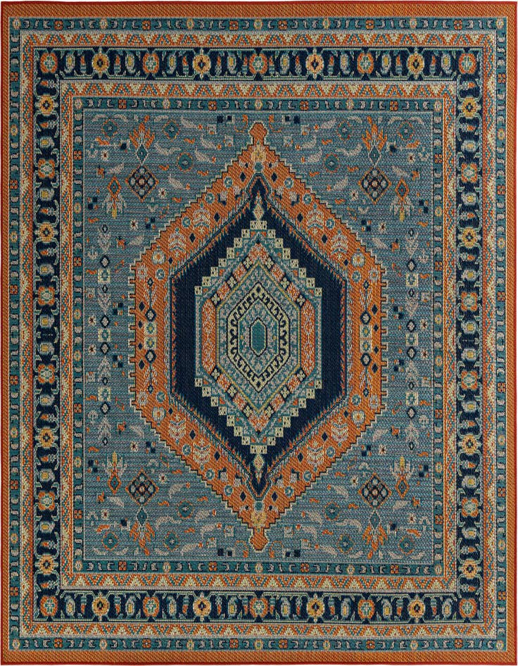 Detail image of 7' 10 x 7' 10 Easy-Clean Baja Indoor / Outdoor Square Rug