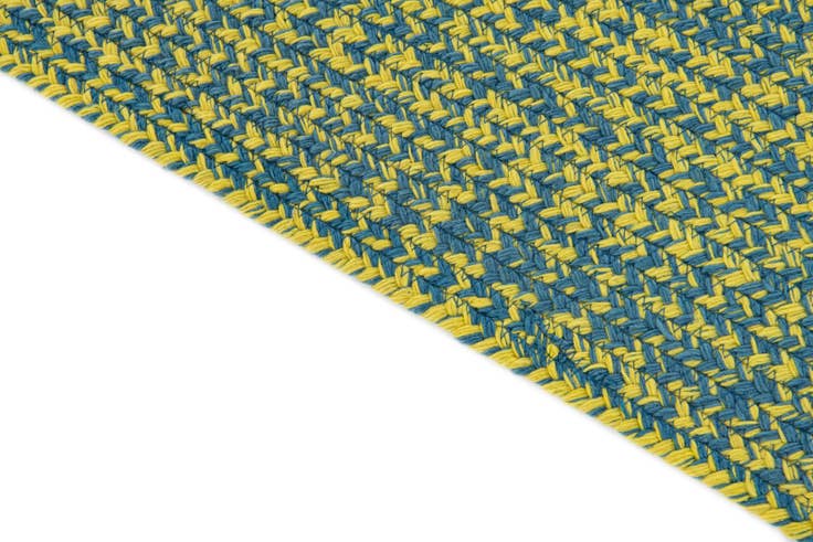 Detail image of 2' x 3' Hand Braided Chindi Cotton Rug
