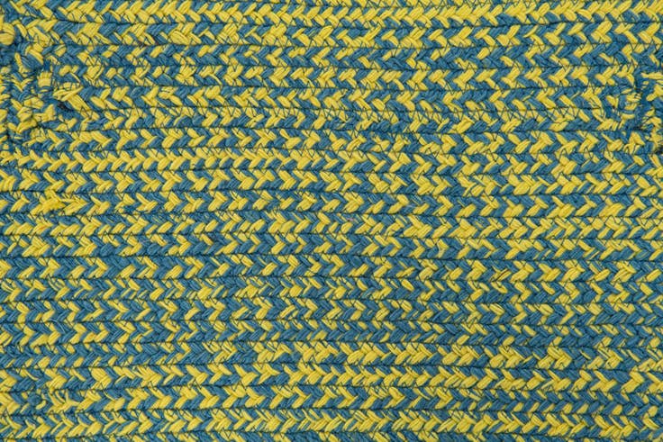Detail image of 2' x 3' Hand Braided Chindi Cotton Rug