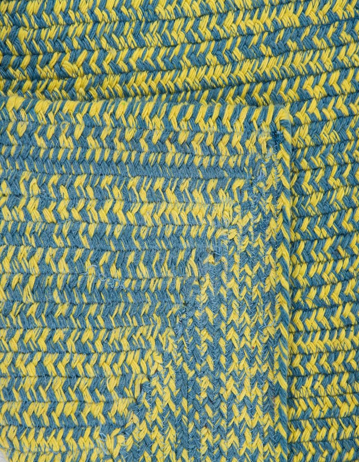 Detail image of 2' x 3'  Hand Braided Chindi Cotton Rug