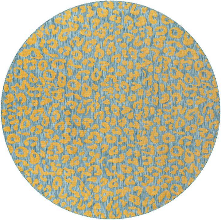 10' x 10' Easy-Clean Safari Indoor / Outdoor Round Rug