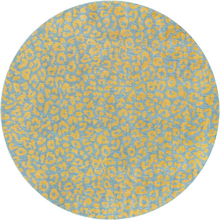 13' x 13' Easy-Clean Safari Indoor / Outdoor Round Rug