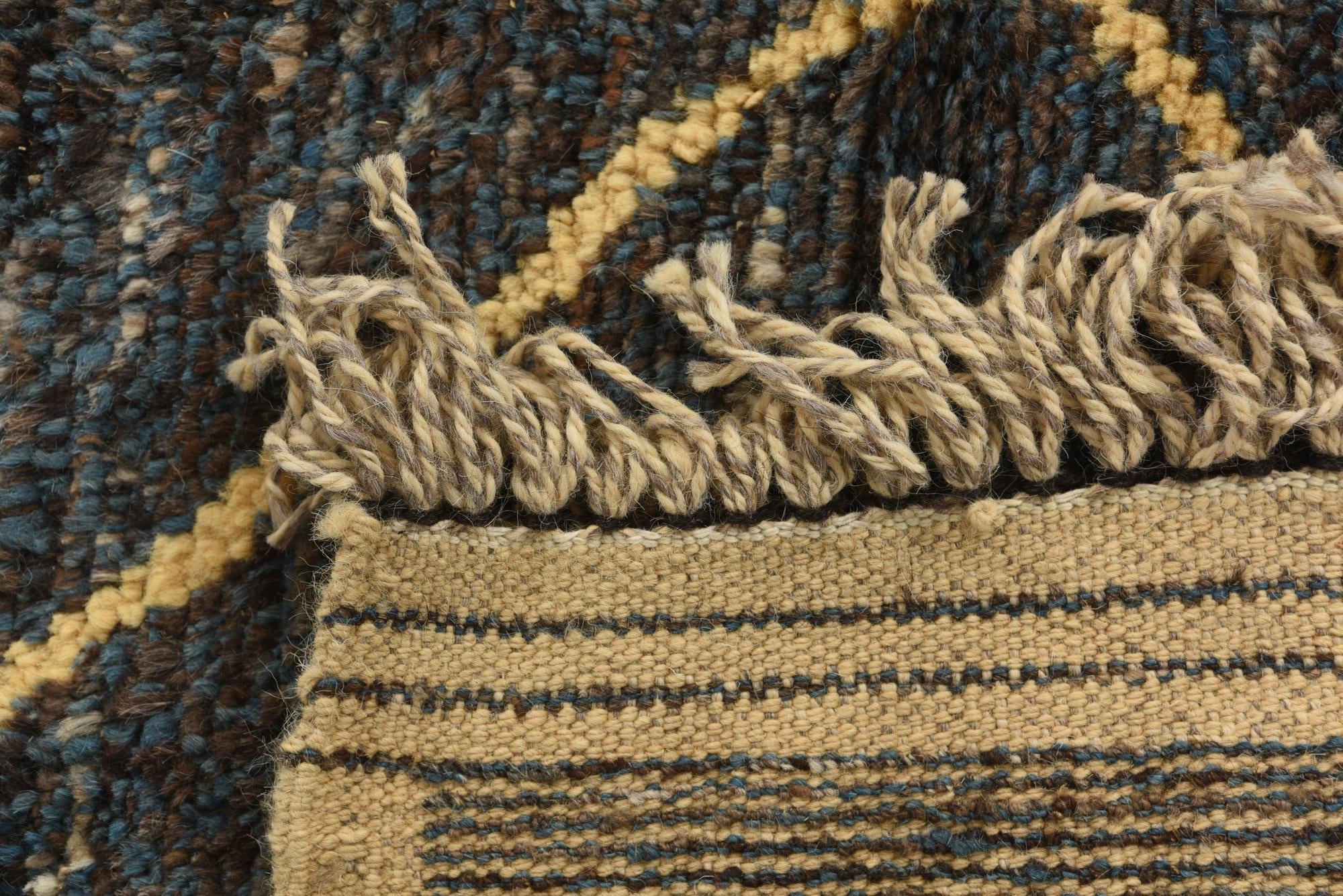 5' x 8' 2 Hand Knotted Moroccan Wool Rug