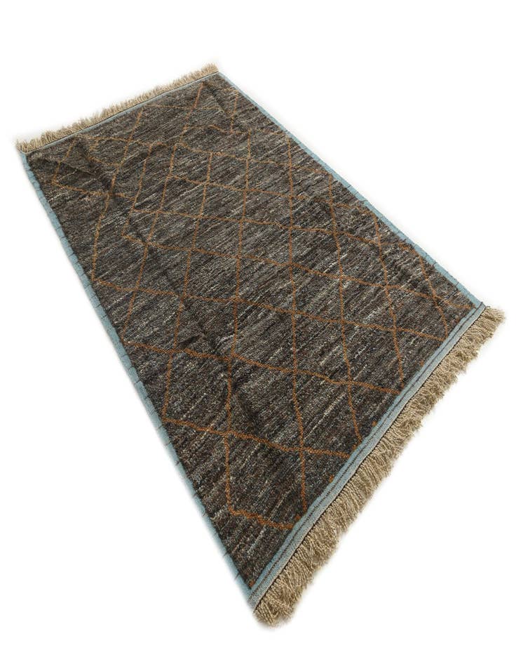 Detail image of 6' 3 x 9' 2  Hand Knotted Moroccan Wool Rug