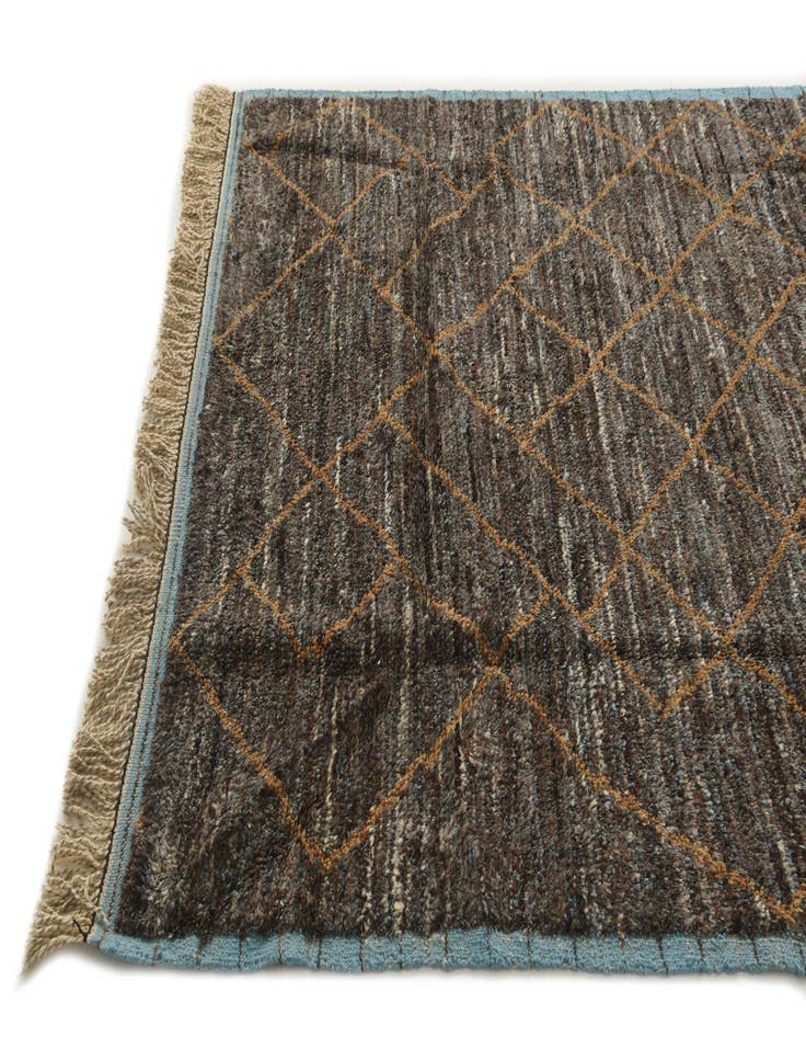 Detail image of 6' 3 x 9' 2  Hand Knotted Moroccan Wool Rug