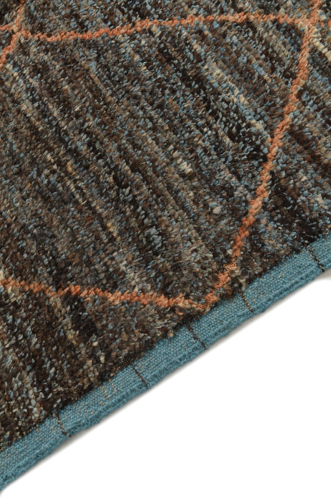 8' x 10' 4 Hand Knotted Moroccan Wool Rug