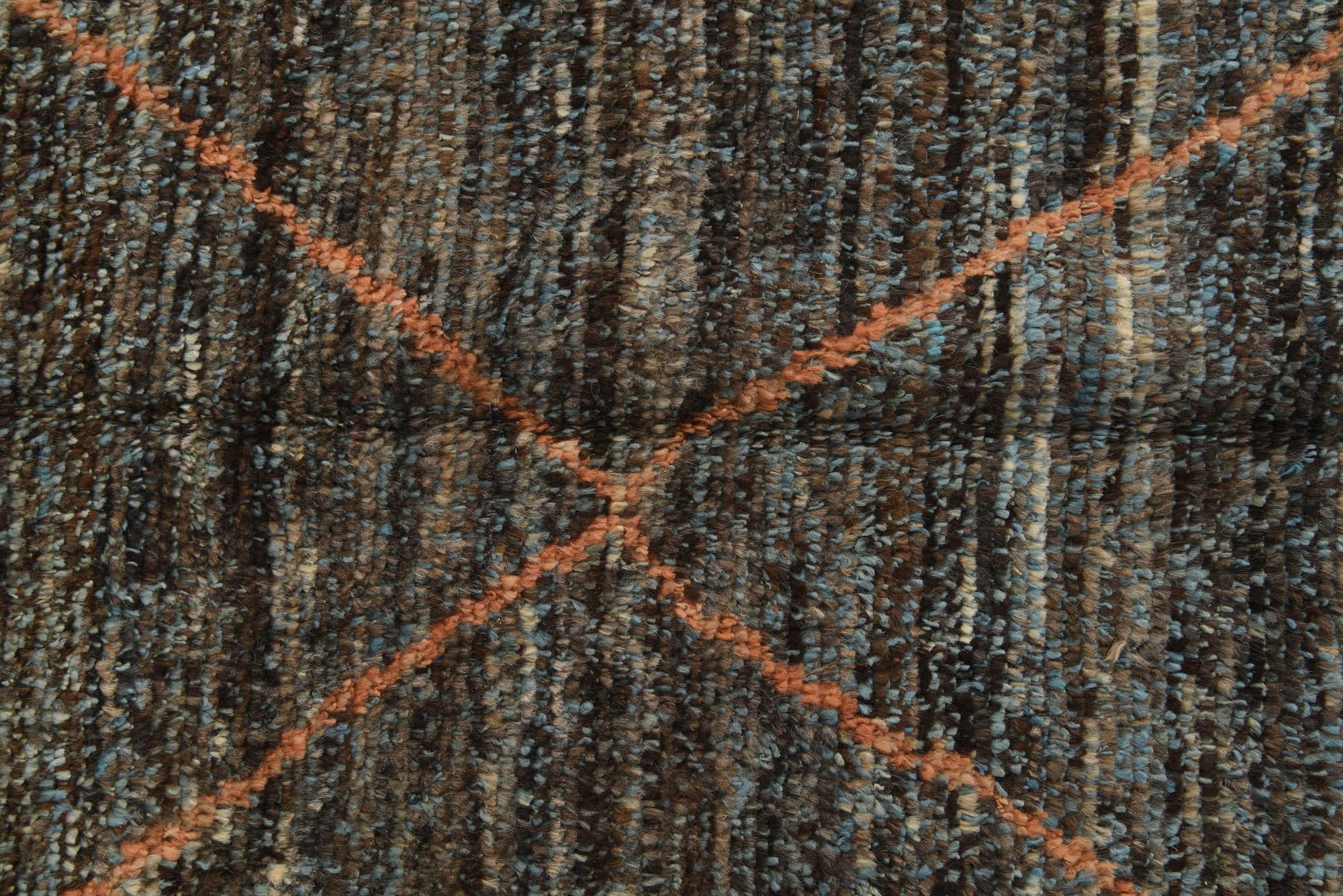 8' x 10' 4 Hand Knotted Moroccan Wool Rug