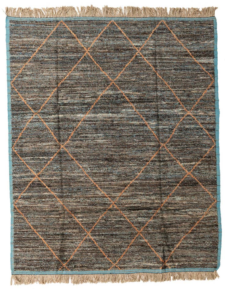 Detail image of 8' x 10' 4 Hand Knotted Moroccan Wool Rug