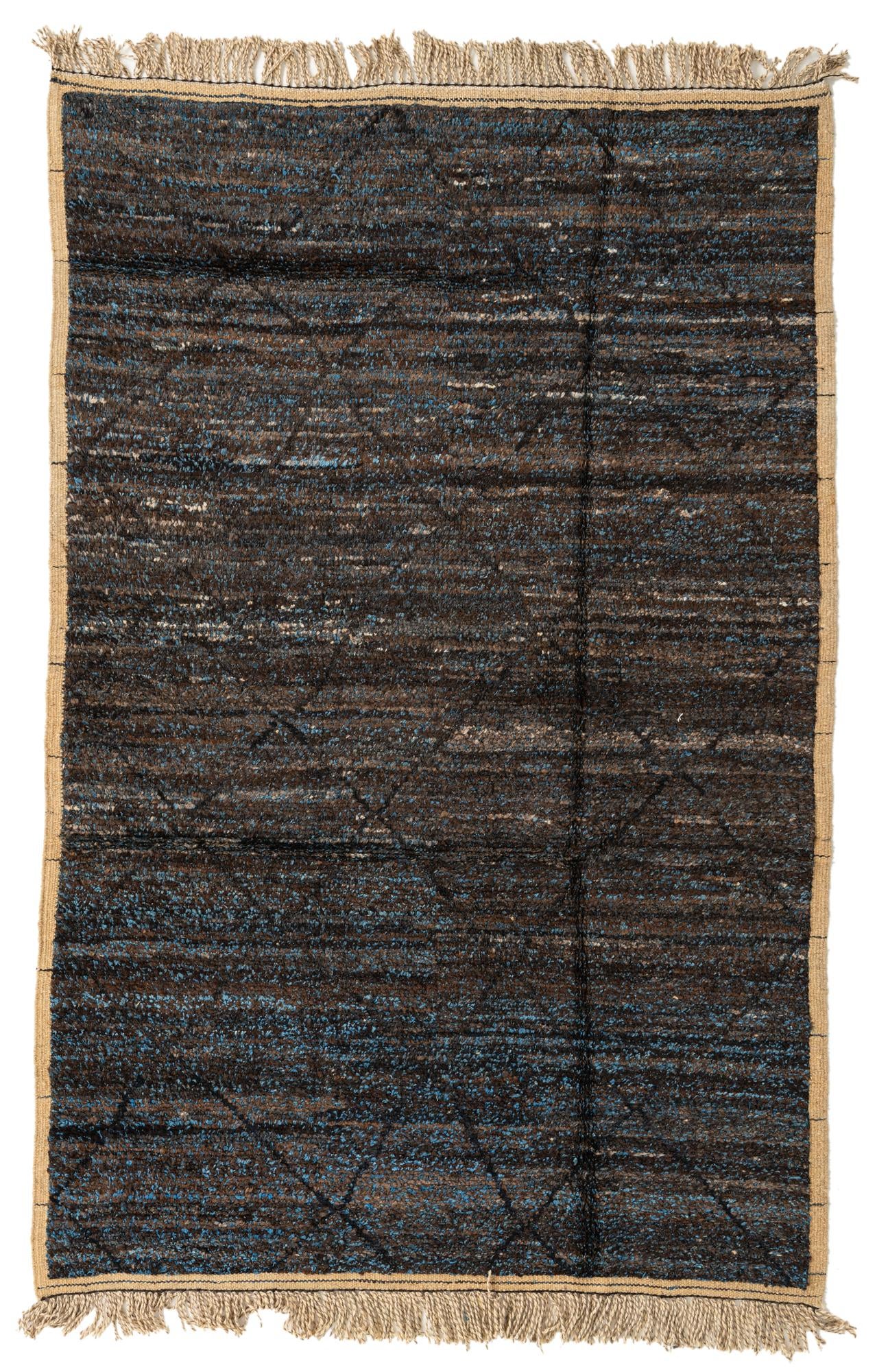 5' 5 x 8' 2 Hand Knotted Moroccan Wool Rug