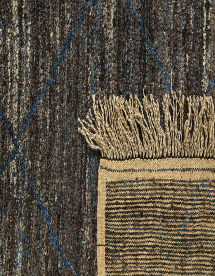 Detail image of 6' 2 x 9' 3  Hand Knotted Moroccan Wool Rug