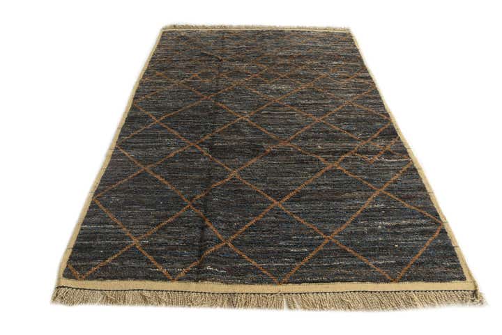 6' x 9' 4 Hand Knotted Moroccan Wool Rug