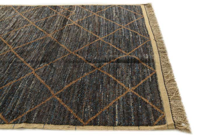 6' x 9' 4 Hand Knotted Moroccan Wool Rug