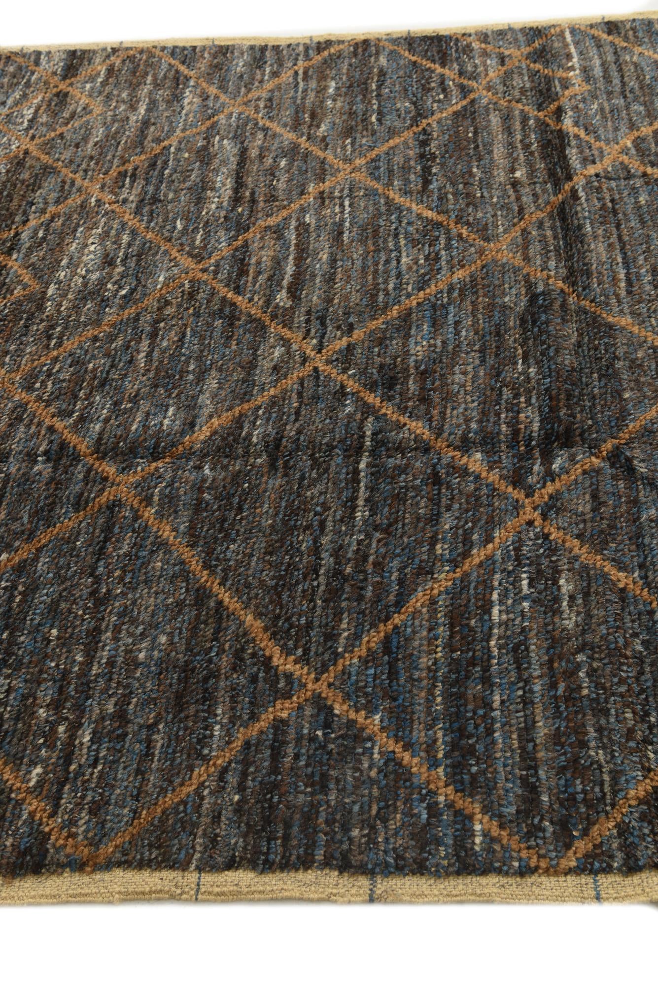 6' x 9' 4 Hand Knotted Moroccan Wool Rug