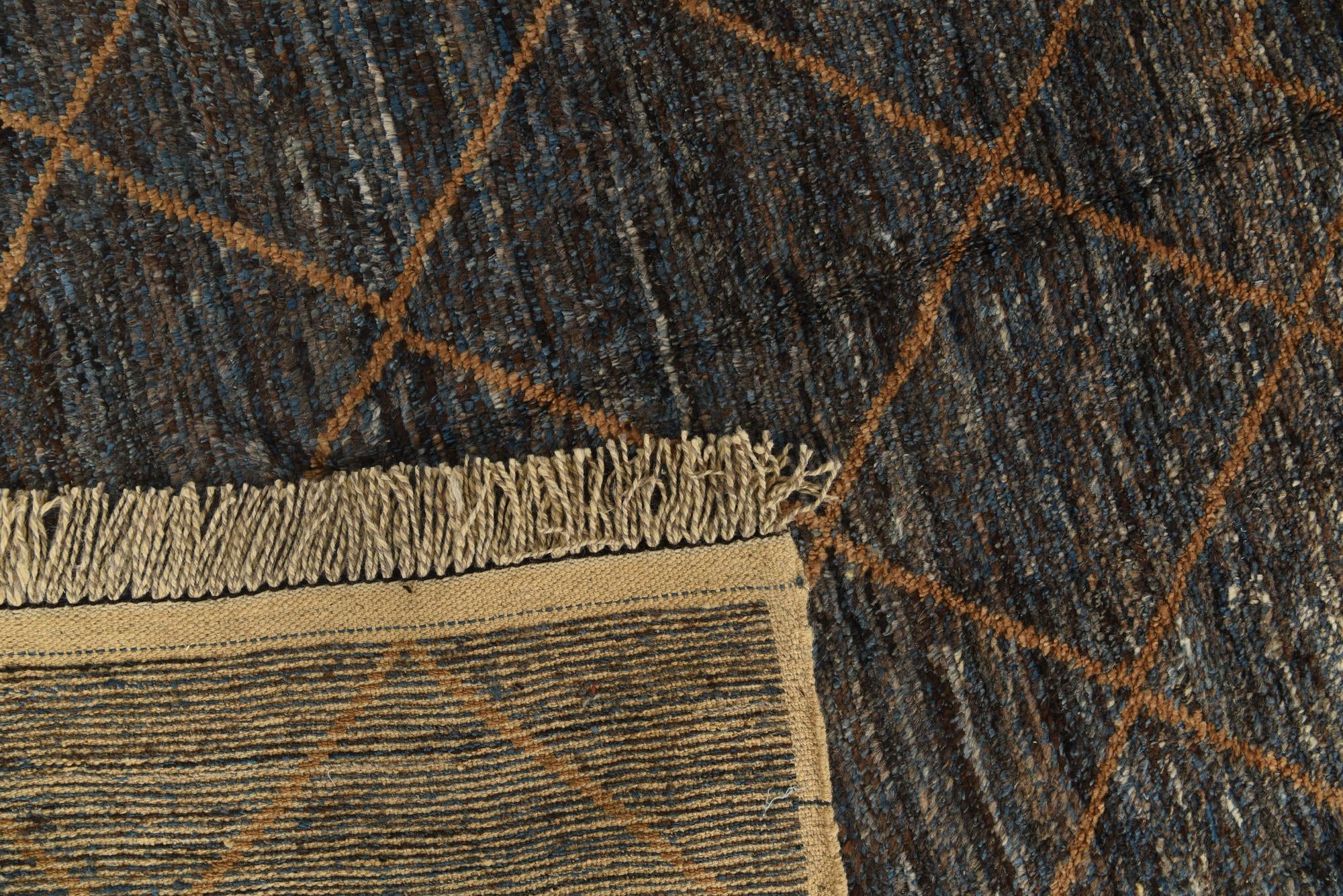 6' x 9' 4 Hand Knotted Moroccan Wool Rug