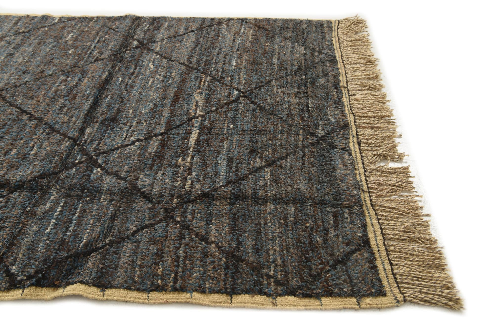 5' x 8' 5 Hand Knotted Moroccan Wool Rug