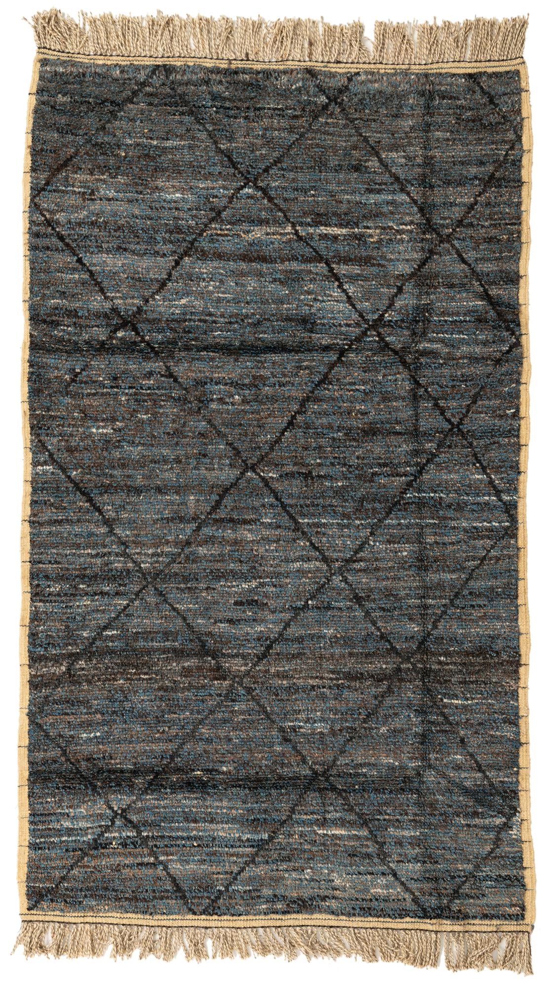 5' x 8' 5 Hand Knotted Moroccan Wool Rug
