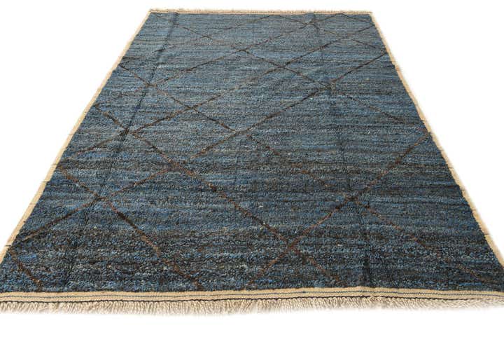 6' 4 x 9' 3 Hand Knotted Moroccan Wool Rug