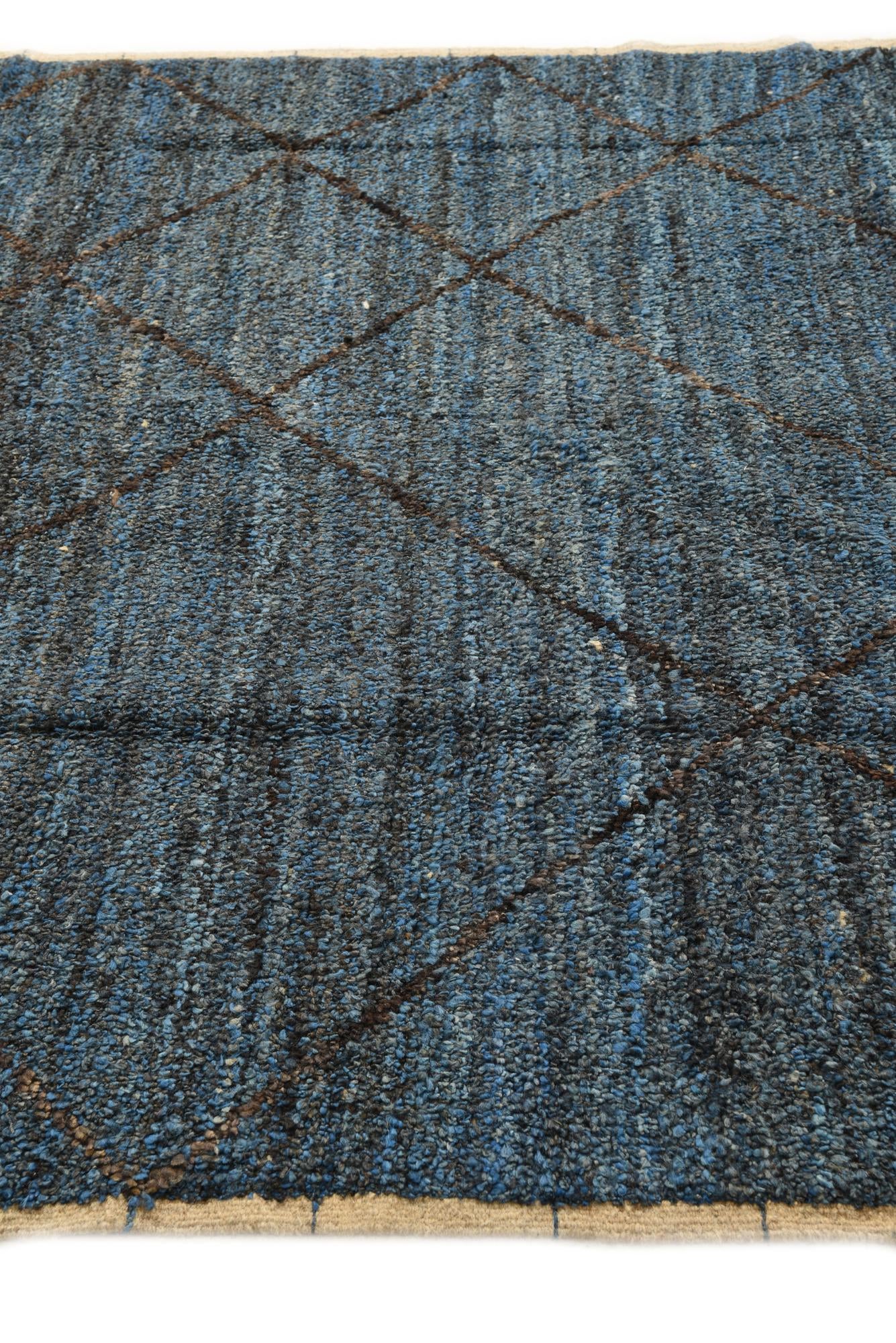 6' 4 x 9' 3 Hand Knotted Moroccan Wool Rug