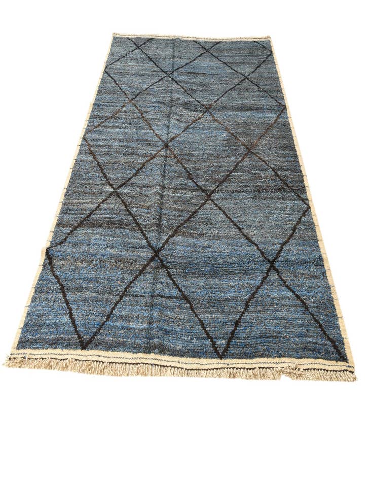 Detail image of 6' 3 x 9' 2  Hand Knotted Moroccan Wool Rug