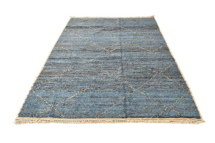 6' 4 x 9' 6 Hand Knotted Moroccan Wool Rug