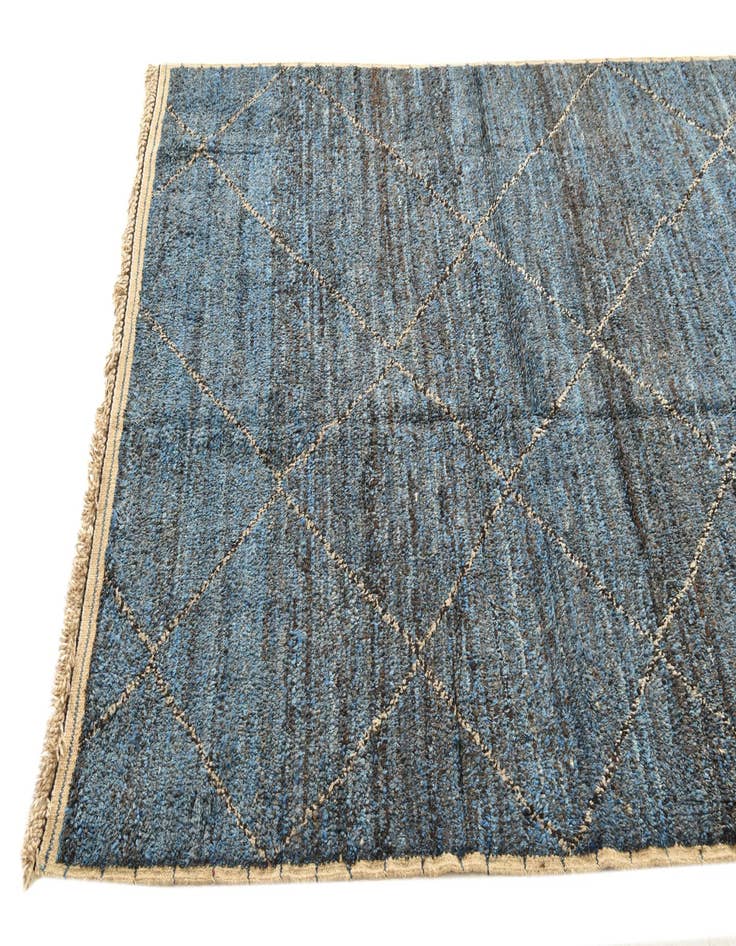 Detail image of 6' 4 x 9' 6  Hand Knotted Moroccan Wool Rug