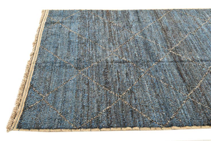 Detail image of 6' 4 x 9' 6 Hand Knotted Moroccan Wool Rug